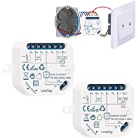 LoraTap Interruptor Persianas WiFi- 2x Relé de Persianas Temporizador Inteligente para Cortina Eléctrica- Control Remoto…